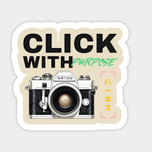 Click With Purpose, Photography Sticker